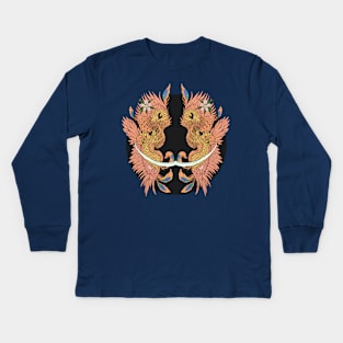 Twin Phoenix Kids Long Sleeve T-Shirt